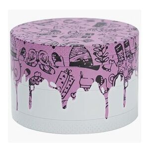Pink Drip Design Round 2.5 Grinder